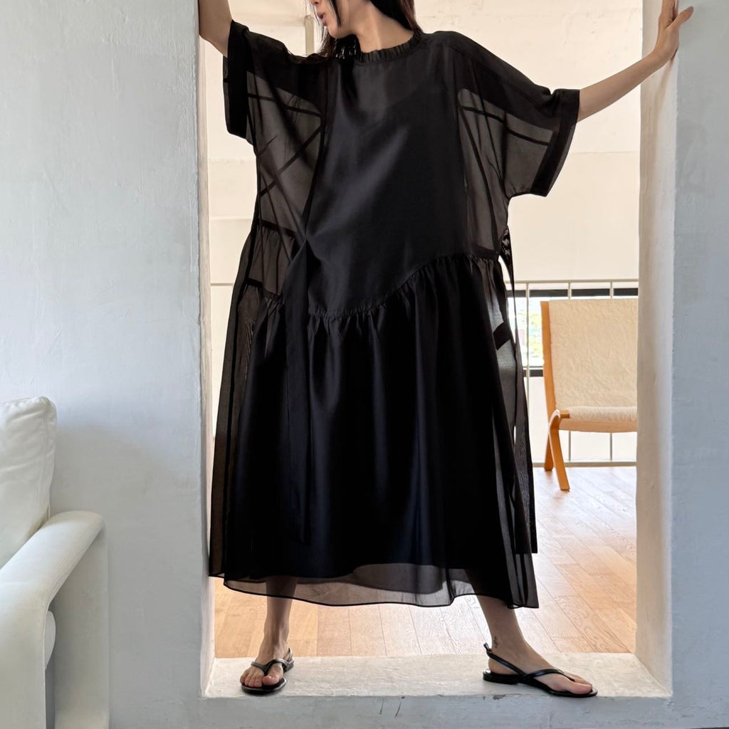 Airy Sheer Ribbon Dress