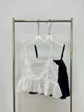 Embroidery Ruffle Cami