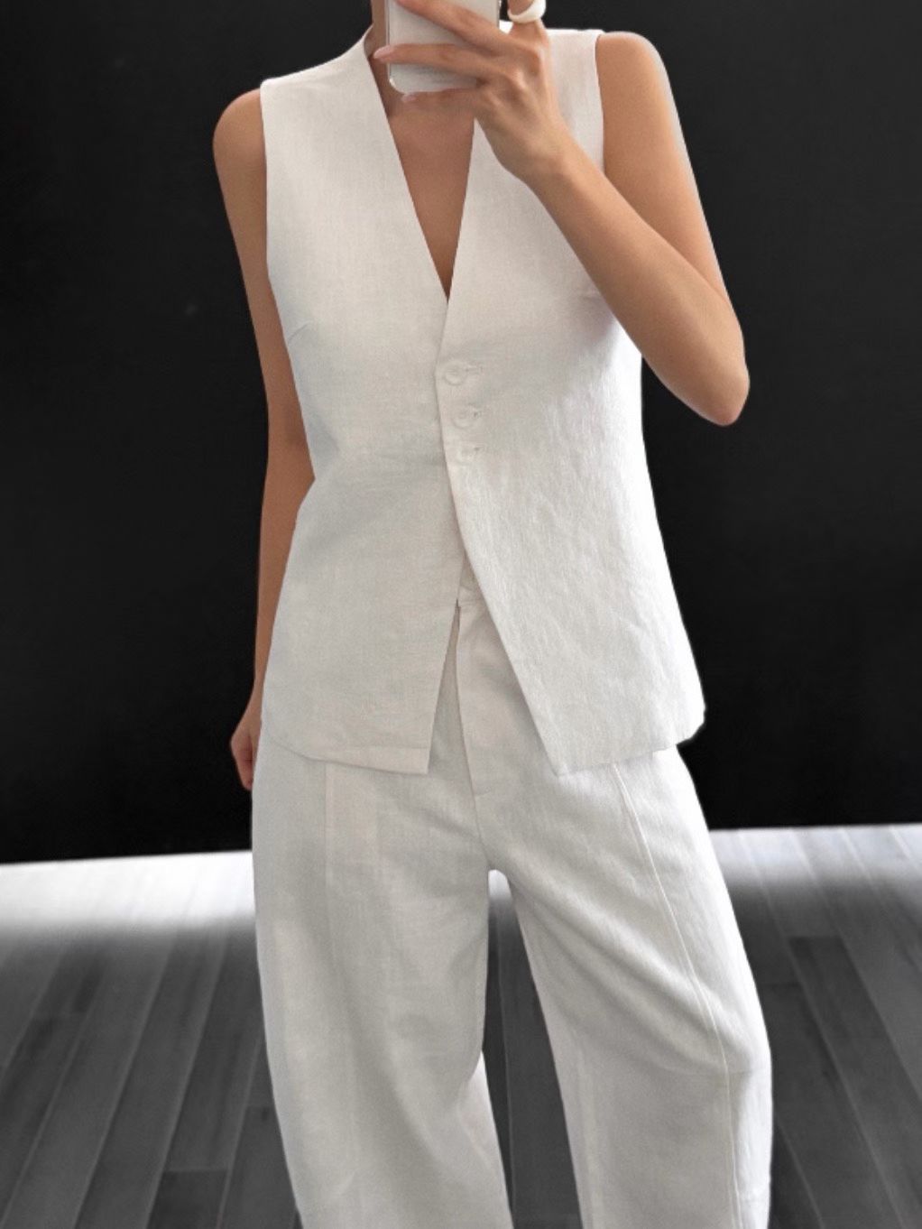 Linen Line Vest