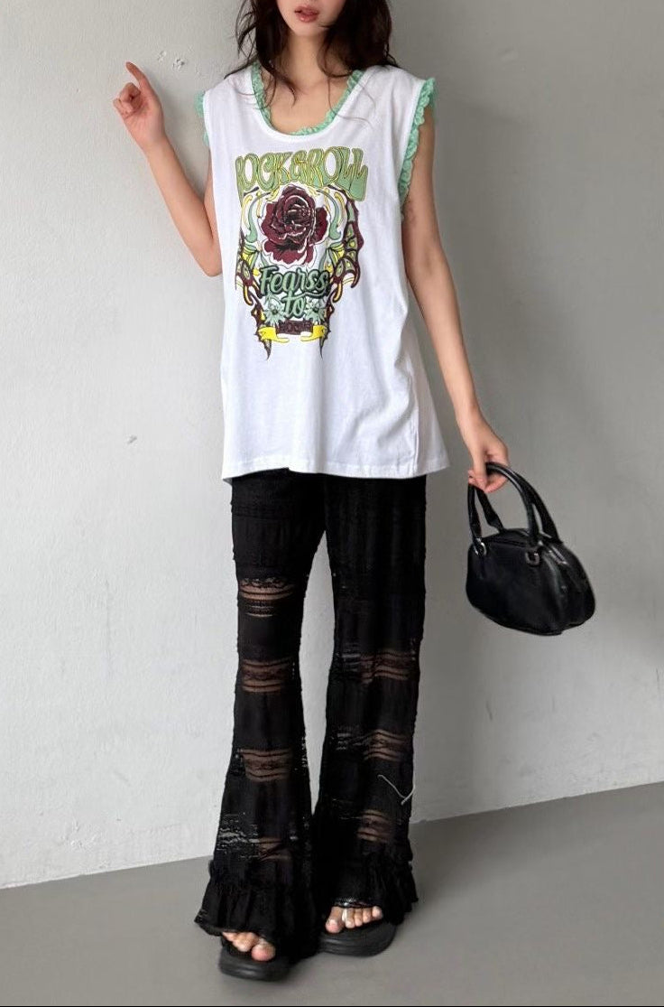 Tiered Lace Pants