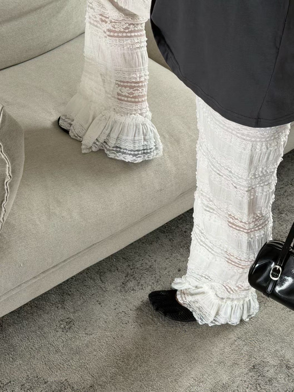 Tiered Lace Pants